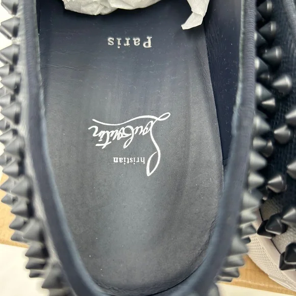 Men’s Christian Louboutin roller boat spike slip on sneakers size 44  Italy - Picture 9 of 13